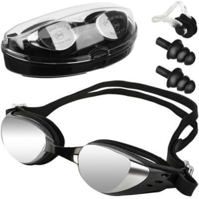 Malatec Univerzális tükrös úszószemüveg ANTIFOG + kiegészítők