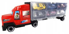 Luxma Teherautó személygépkocsikkal, fém autók, vontató, 997 db