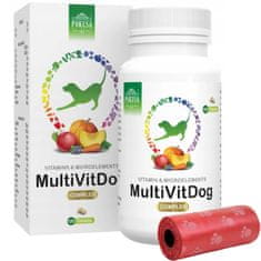 Pokusa Vitaminok, táplálékkiegészítők kutyáknak és macskáknak GreenLine MultiVitDog 120 tabletta + zacskó ürülékhez