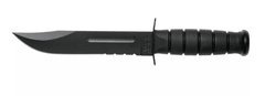 KA-BAR® KB-1212 TELJES MÉRETŰ FEKETE harci taktikai kés 18 cm, fekete színű, bőrtok