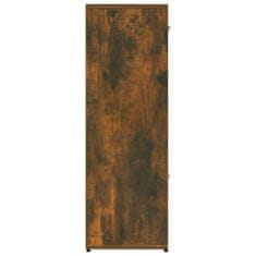 Greatstore füstös tölgyszínű szerelt fa könyvszekrény 90 x 30 x 90 cm