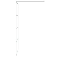 Greatstore fehér átlátszó ESG üveg zuhanyfal 100 x 195 cm