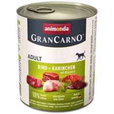 Animonda Gran Carno marhahús + nyúl + gyógynövények konzerv - 800 g