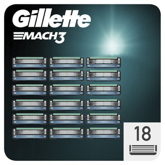 Gillette Mach3 férfi csere borotvafej, 18 db