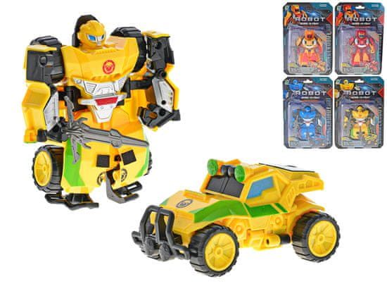 Robot 11,5 cm - változat vagy színvariánsok keveréke (sárga, piros/sárga, kék)