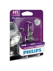 PHILIPS Autó izzó H1 12258VPB1, VisionPlus, 1db csomagban