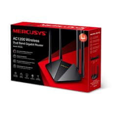 Mercusys MR30G AC1200 2.4/5GHz Gigabit Vezeték Nélküli Fekete router