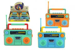 Teddies Műanyag gyermekrádió 15x12cm elemes, hanggal és fénnyel - vegyes színekkel