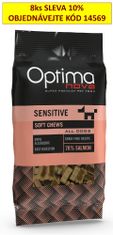 OPTIMAnova Funkcionális Snack Sensitive Lazac 150 g