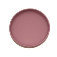 Petite&Mars Szilikon tányér tapadókoronggal TAKE&MATCH Dusty Rose 6m+