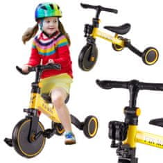 Aga Trike Fix Mini futó háromkerekű 3 az 1-ben pedálokkal sárga