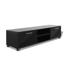 shumee magasfényű fekete TV-szekrény 120 x 40,3 x 34,7 cm