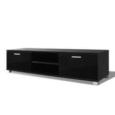 shumee magasfényű fekete TV-szekrény 140 x 40,3 x 34,7 cm