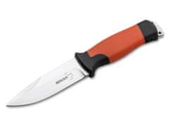 Böker Plus 02BO014 Outdoorsman XL kültéri kés 11,3 cm, narancssárga, gumi