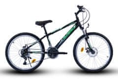 Olpran hegyi kerékpár 24" Spirit Sus Full Disc Gentle, fekete/zöld 15”