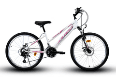 Olpran hegyi kerékpár 24" Spirit Sus Full Disc Lady, fehér/rózsaszín 15”