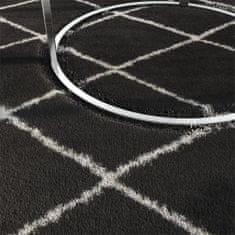 Greatstore krém és antracitszürke színű hosszú szálú szőnyeg 200 x 290 cm