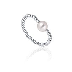 JwL Luxury Pearls Minimalista ezüst gyűrű valódi édesvízi gyönggyel JL0790