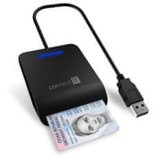 Connect IT USB e-Citizens és chipkártya-olvasó CFF-3050-BK, fekete