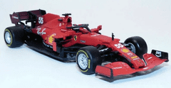 BBurago 1:43 Ferrari Racing F1 SF21 #55 Carlos Sainz + sisak, doboz