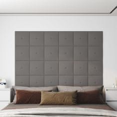 Greatstore 12 db világosszürke szövet fali panel 30 x 30 cm 1,08 m²