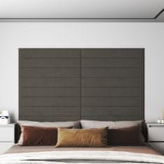 Greatstore 12 db sötétszürke bársony fali panel 90x15 cm 1,62 m²