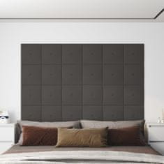 Greatstore 12 db sötétszürke szövet fali panel 30 x 30 cm 1,08 m²
