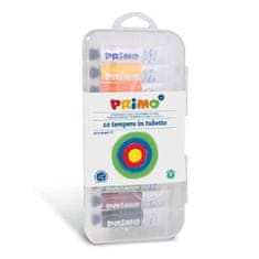 PRIMO Temperafestékek, 10 x 18ml készlet + ecset műanyag tokban