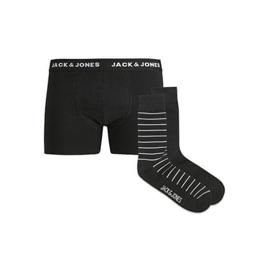 Jack&Jones 2 PACK - férfi boxeralsó és zokni JACMARTY 12210742 Black