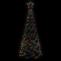 Greatstore kúp alakú karácsonyfa 200 színes LED-del 70 x 180 cm