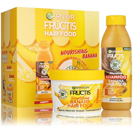 Garnier Tápláló hajápoló ajándékcsomag száraz hajra Fructis Hair Food Banana