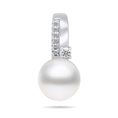 Brilio Silver Gyönyörű ezüst medál valódi gyönggyel és cirkónium kővel PT100W