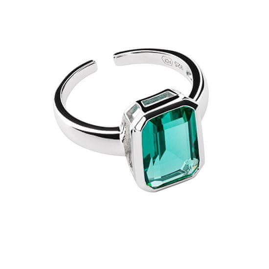 Preciosa Gyönyörű nyitott gyűrű zöld cirkónium kővel Preciosa Atlantis 5355 94