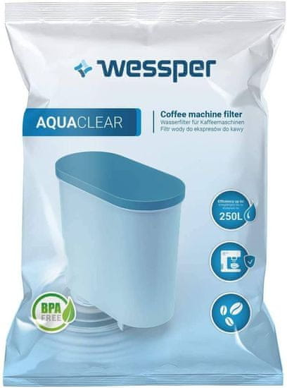 Wessper AquaClear vízszűrő Saeco és Phillips kávéfőzőkhöz CA6903 -
