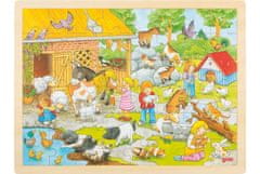 Goki fa puzzle gyermek állatkert 48 darab