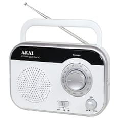 Akai PR003A-410 Fehér Hordozható rádió, PR003A-410 Fehér Hordozható rádió