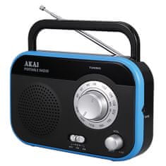 Akai PR003A-410 Fekete Hordozható rádió, PR003A-410 Fekete Hordozható rádió