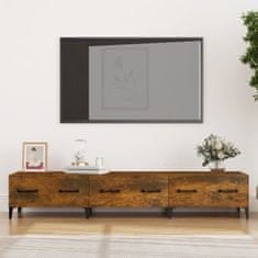 shumee füstös tölgyszínű szerelt fa TV-szekrény 150 x 34,5 x 30 cm