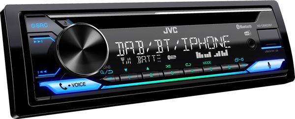 modern autórádió jvc KD-DB922BT Bluetooth aux usb kijelző 13 sávos equalizer teljesítmény 4 alkalommal 50w