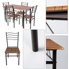 Timeless Tools Fémvázas étkezőasztal 4 székkel
