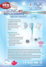 BMK Csere kompatibilis fejek elektromos fogkefékhez Philips Sonicare For Kids, 7 éves és idősebb, HX6044, 4 db
