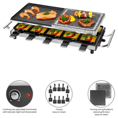ProfiCook RG 1144 raclette grill 10 személyre