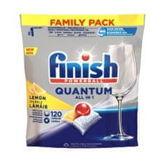 Finish Quantum All in 1 mosogatógép kapszulák Lemon Sparkle, 120 db