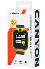 Canyon okosóra Tony KW-31 SÁRGA,1.54" GSM, microSIM, 32MB memória, 0.3Mpx kamera, hívás, 7 játék, microSD foglalat, microSD slot