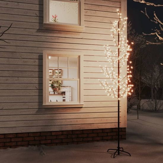Greatstore LED-es cseresznyevirágfa 368 meleg fehér LED-del 300 cm
