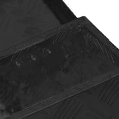 Greatstore fekete alumínium tárolóláda 50x15x20,5 cm