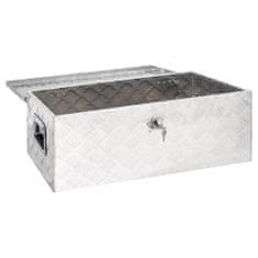 shumee ezüstszínű alumínium tárolóláda 80 x 39 x 30 cm