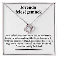Lovilion Egyedi ajándék Valentin napra Jövendőbeli feleségemnek - 14K fehérarany nyaklánc cirkónia kristályokkal | RIVEN