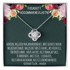 Lovilion Csodálatos Ajándék Valentin Napra Fogadott húgomnak - 14K fehérarany nyaklánc cirkónia kristályokkal | SERAPHINE
