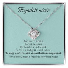 Lovilion Emlékezetes Ajándék Valentin Napra Fogadott nővéremnek - 14K fehérarany nyaklánc cirkónia kristályokkal | NILAH